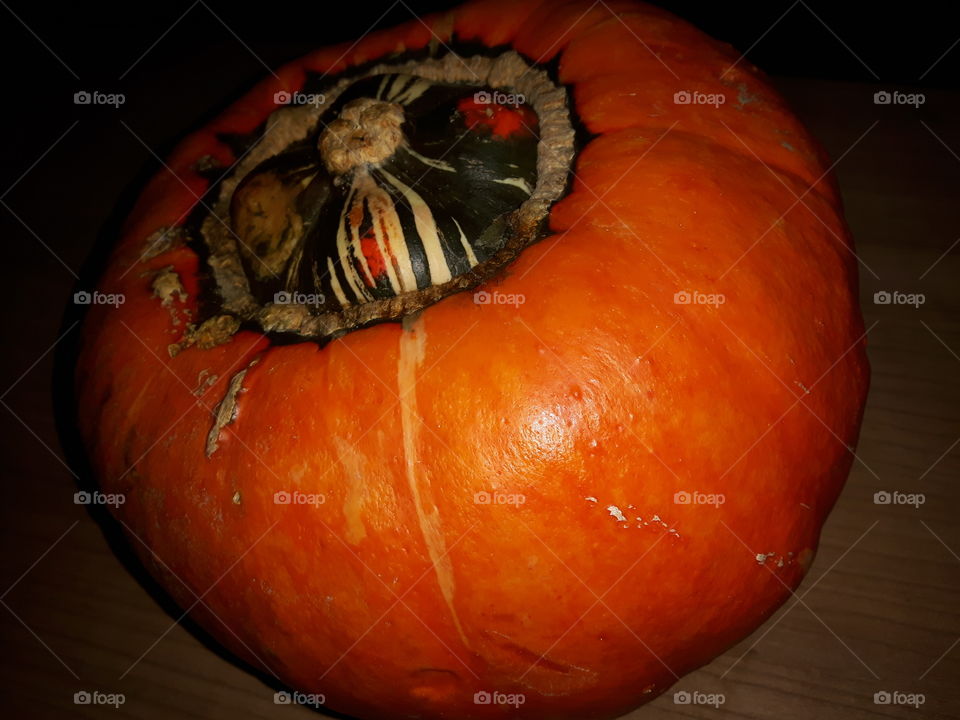 pumpkin in the dark