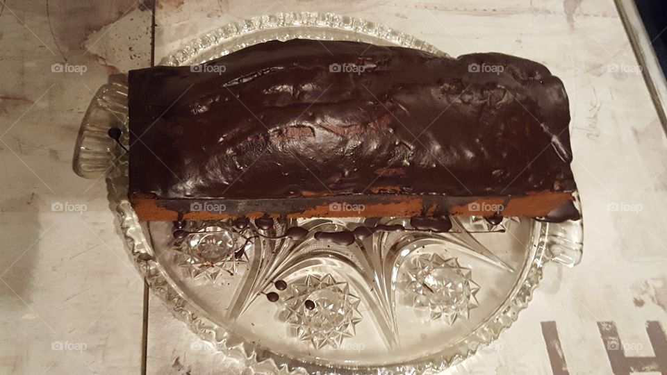 Kuchen mit Schokoladenstücke