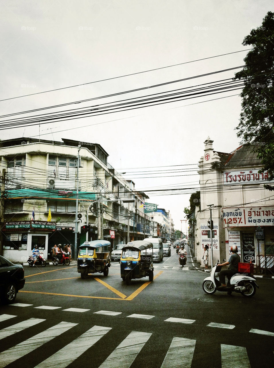 street city urban bangkok by wacharapol