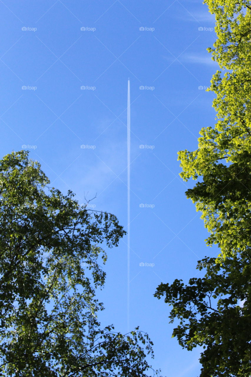 Airplane in the sky .