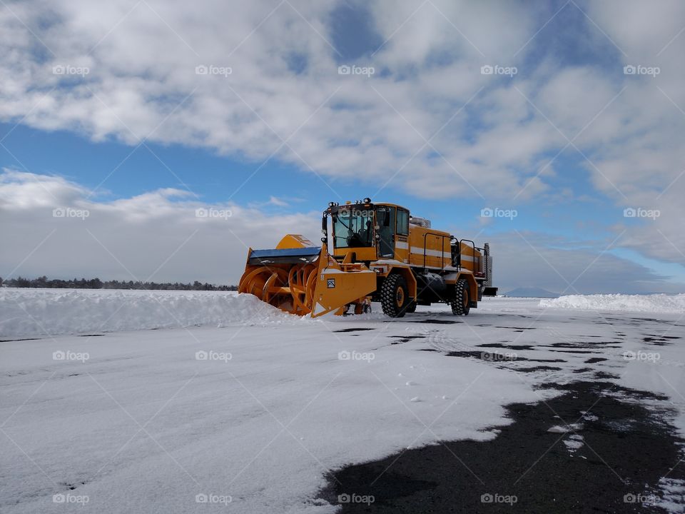 Snow Blower Airport Runway Redmond Central Oregon