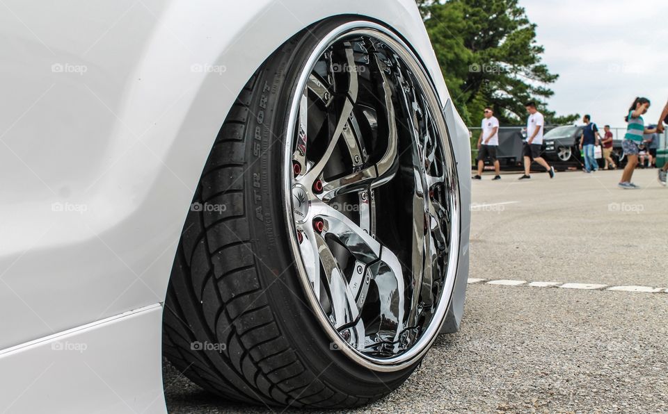 Close Up Of A Bagged Honda Accord Coupes' Kranze Vishunu Wheels