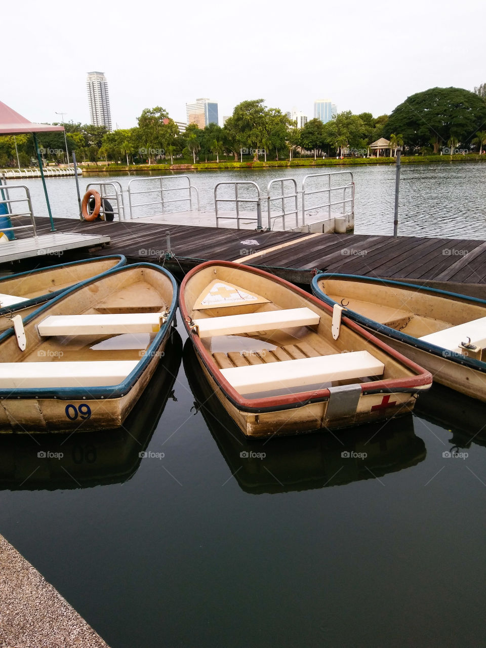 Paddle boat in the park for rowing