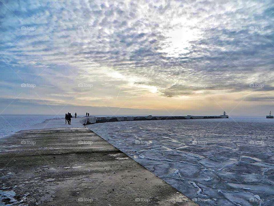 Walking a slippery pier