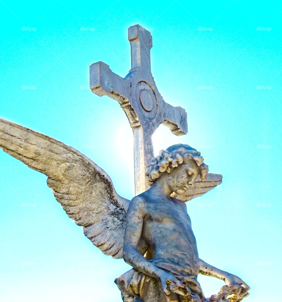 Angel Statue at Porto Fino - Italy