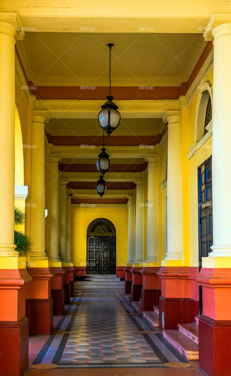 Corridor of pillars