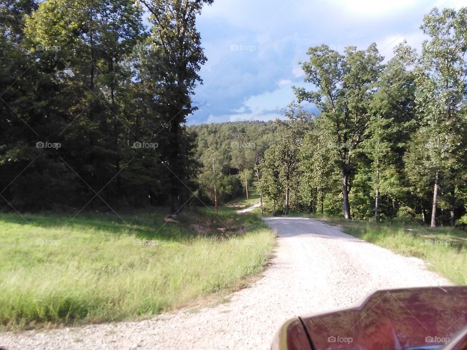 part of my drive way in the Ozark mountains