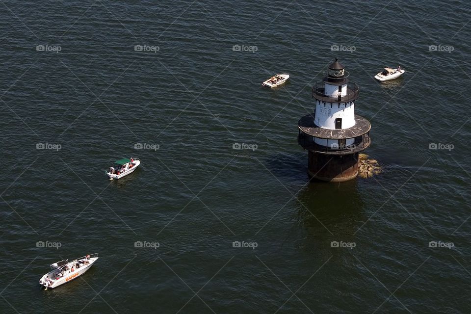 Hog Island Shoal Lighthouse aerial