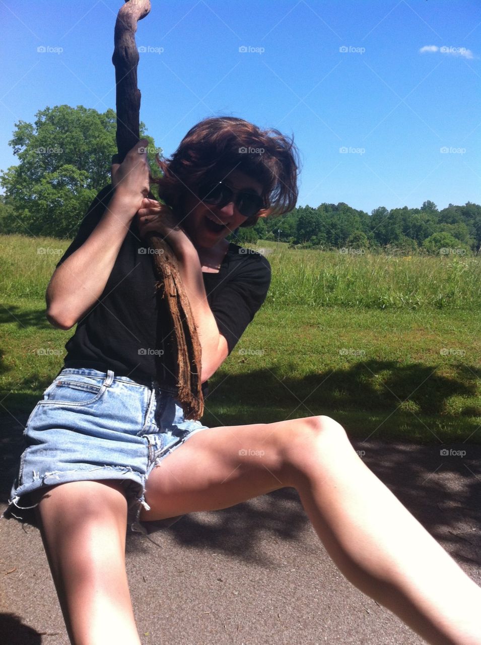 Swinging Vine. My cousin Caro swinging on a vine like a pro. 