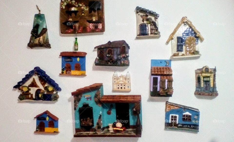 A group of little houses
