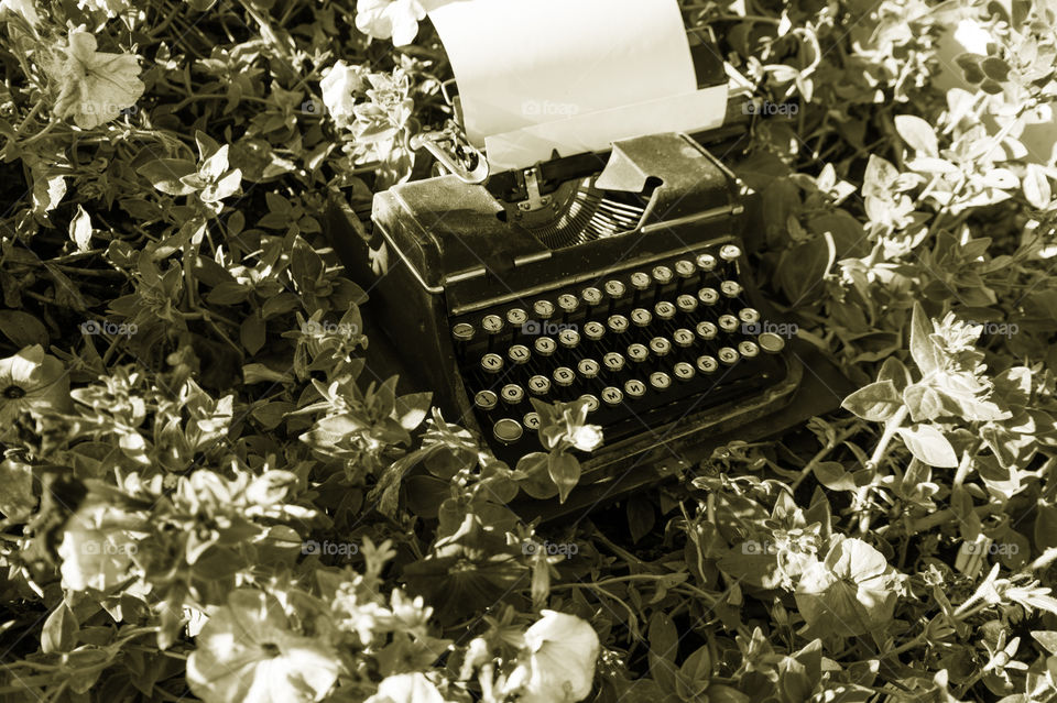 Old typewriter for writers