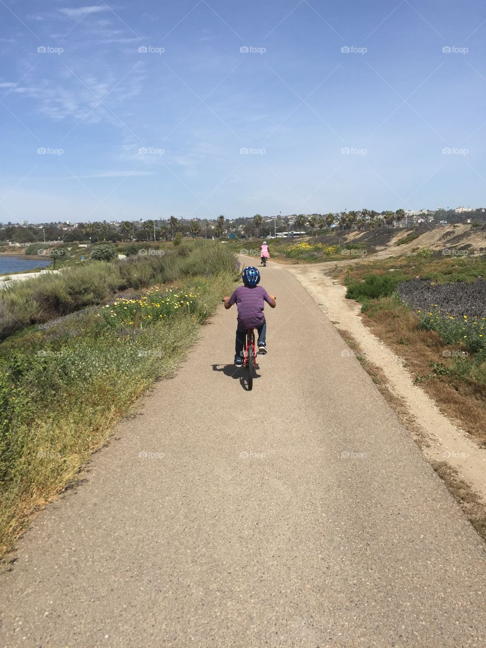 Biking with the family 