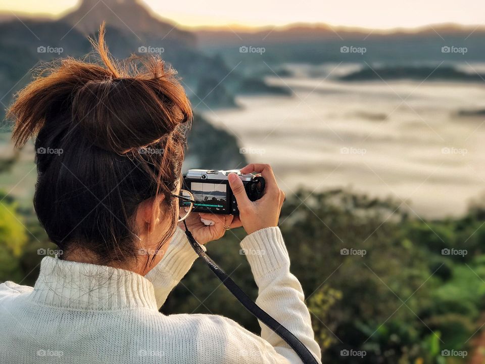 Women taking a photo 