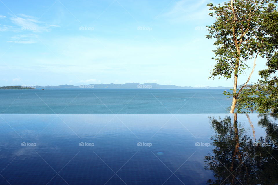 Peaceful swimming pool of high end villa in Thailand . Peaceful swimming pool of high end villa in Thailand 