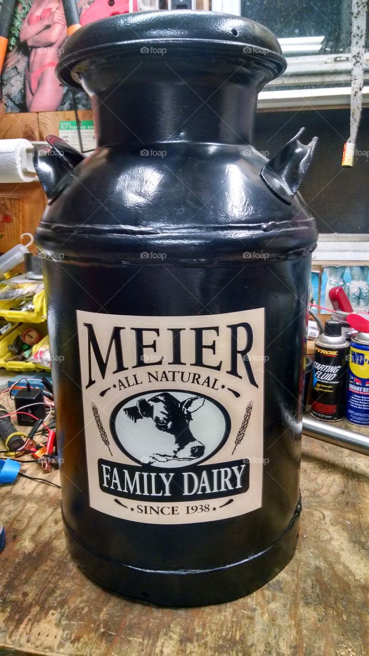 Refurbished Milk Can Meier Dairy