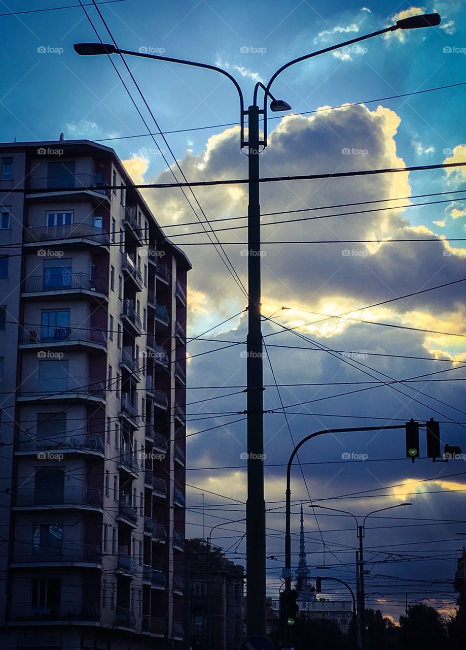 Turin at 6pm while go working 
