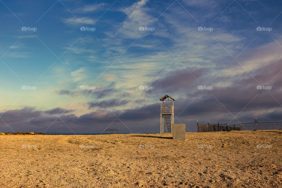 Sky and sand