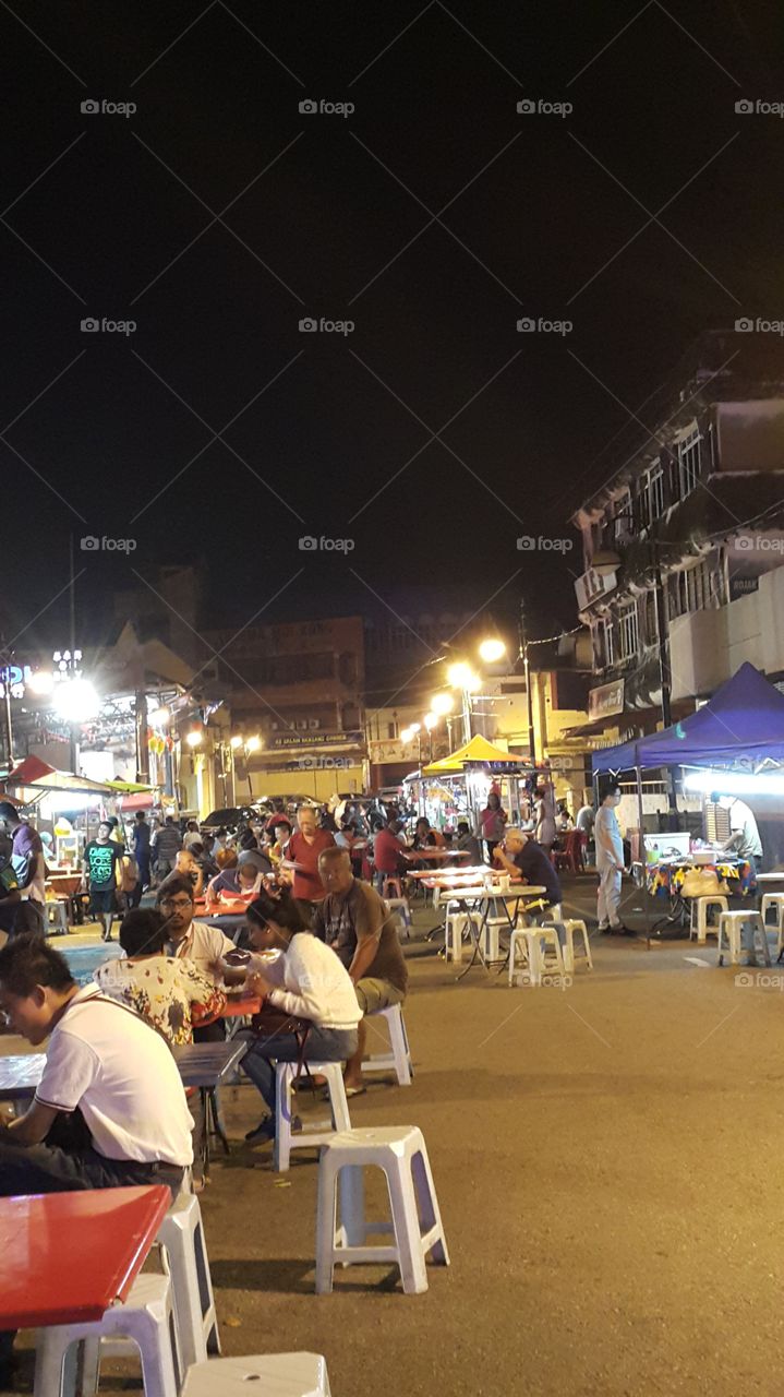 Glutton Square - an al fresco street dining which serves non-muslim fare mostly Chinese fare for the Town residents