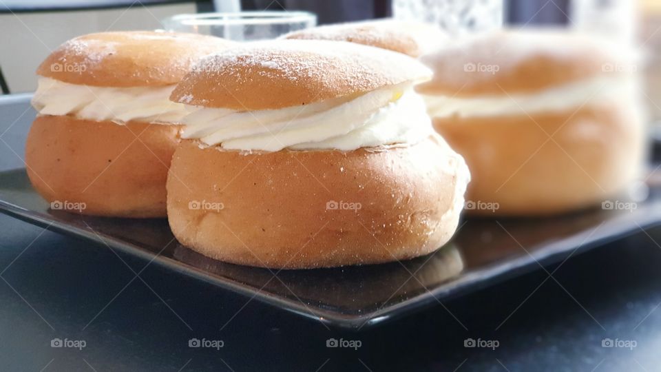 Semla semlor , typical Swedish food 
