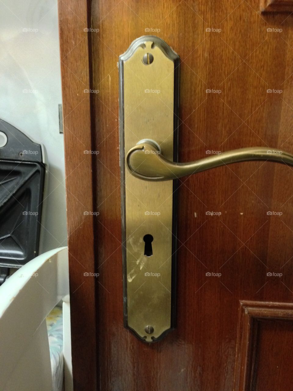 Door, Wood, Lock, Doorknob, Family