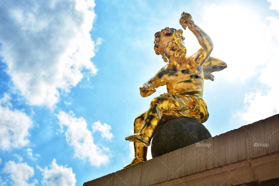 Golden Angel Statue 