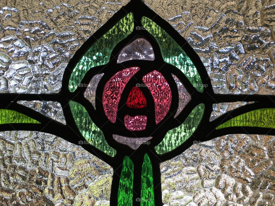 Stained glass textured window circa 1930s