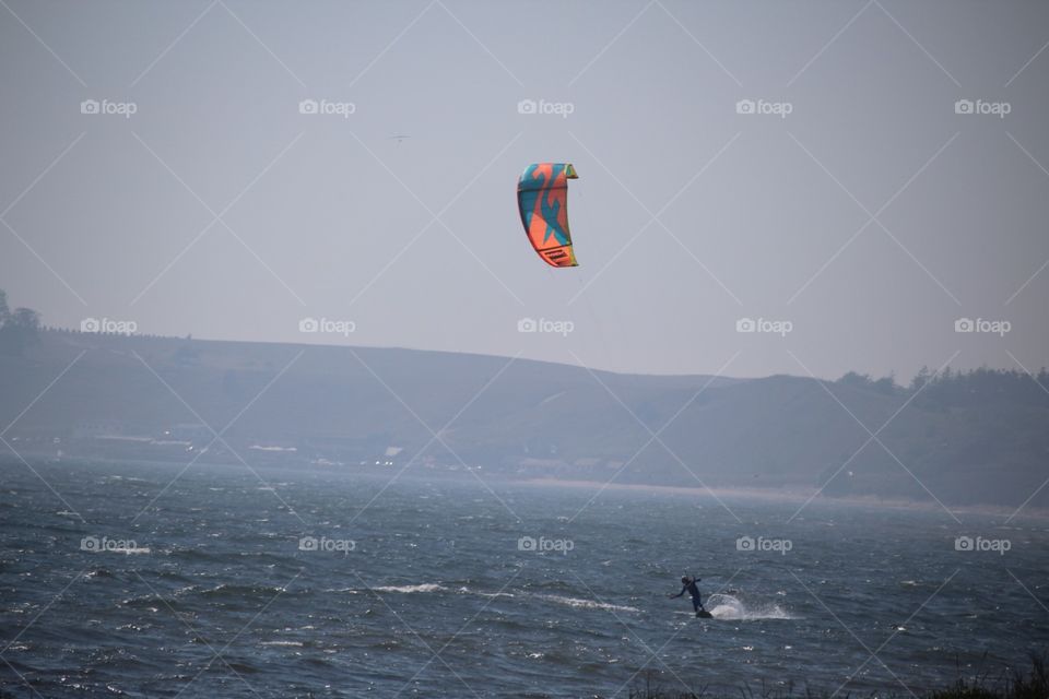 Beautiful day for windsurfing 