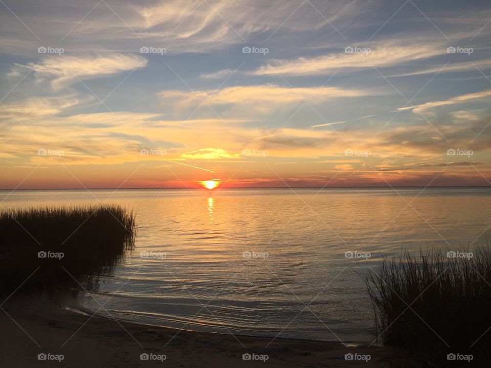 Sunset on Lake Ponchartrain, La.
