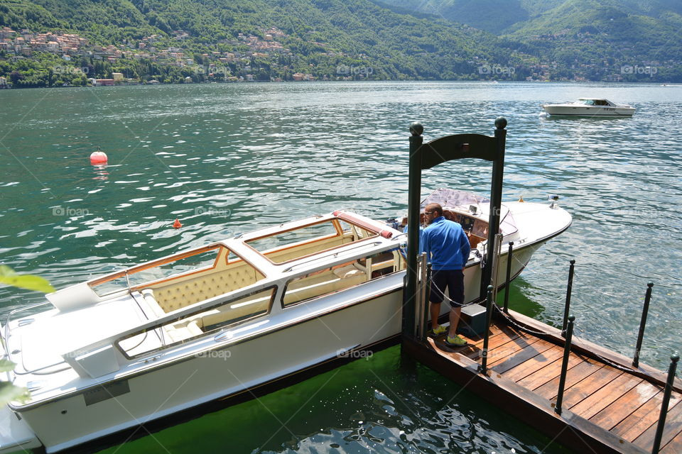 Boat on lake