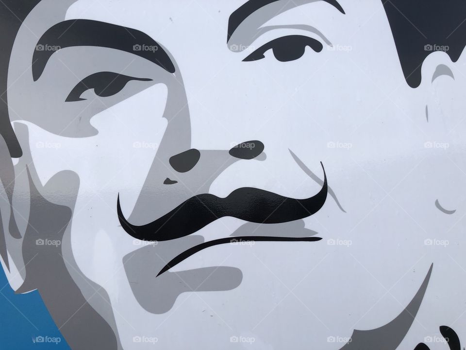 Photo of an artists interpretation of the great Hercule Poirot the famous Agatha Christie Detective