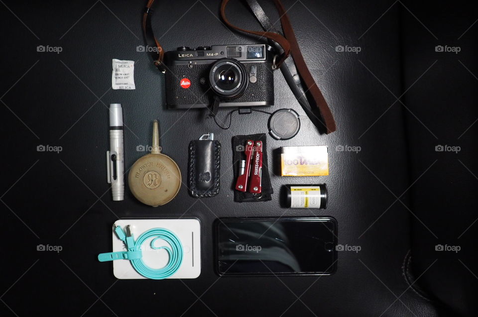 What is in your vintage camera bag
