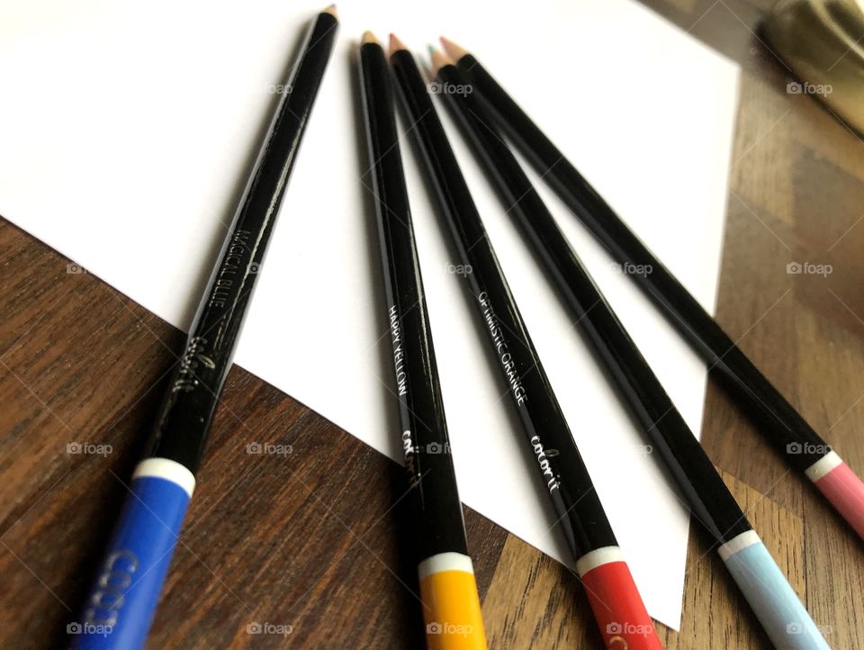 Beautiful colored pencils ready to be held by children to draw whatever their minds desire.