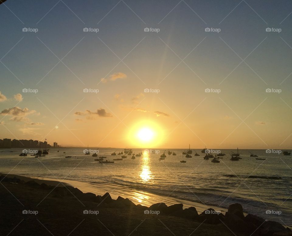 Sunset at the Beach in Brazil 