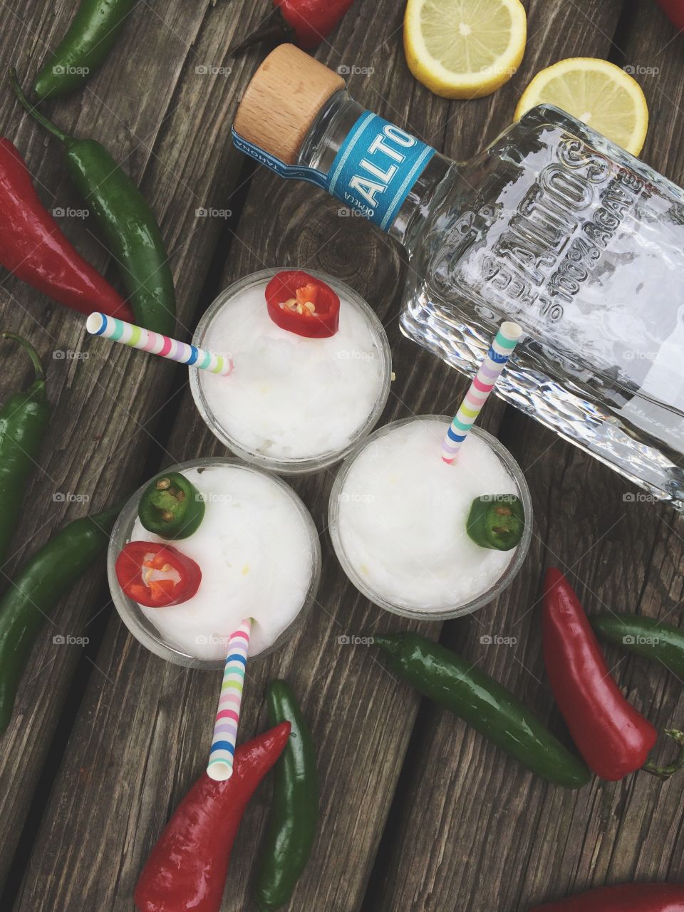 Lemon, altos tequila, & fresh pepper sorbet. Mixed perfectly enough to enjoy through a straw. Happy Summer! 