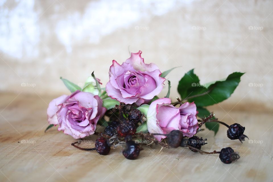 Pink roses bouquet