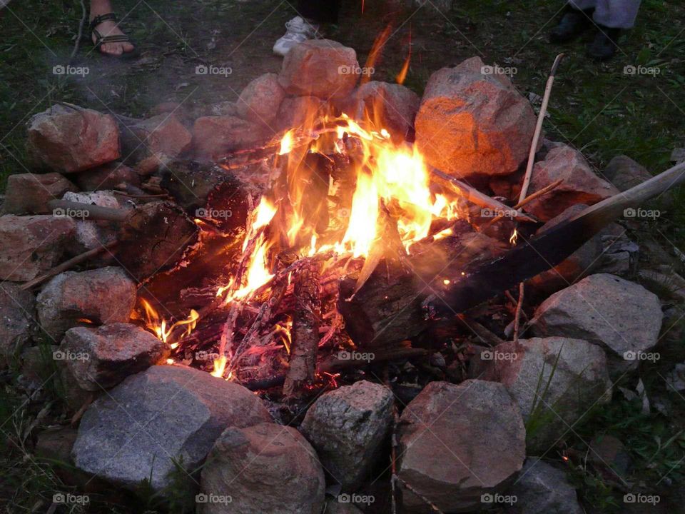 Flame, Smoke, Campfire, Charcoal, Coal