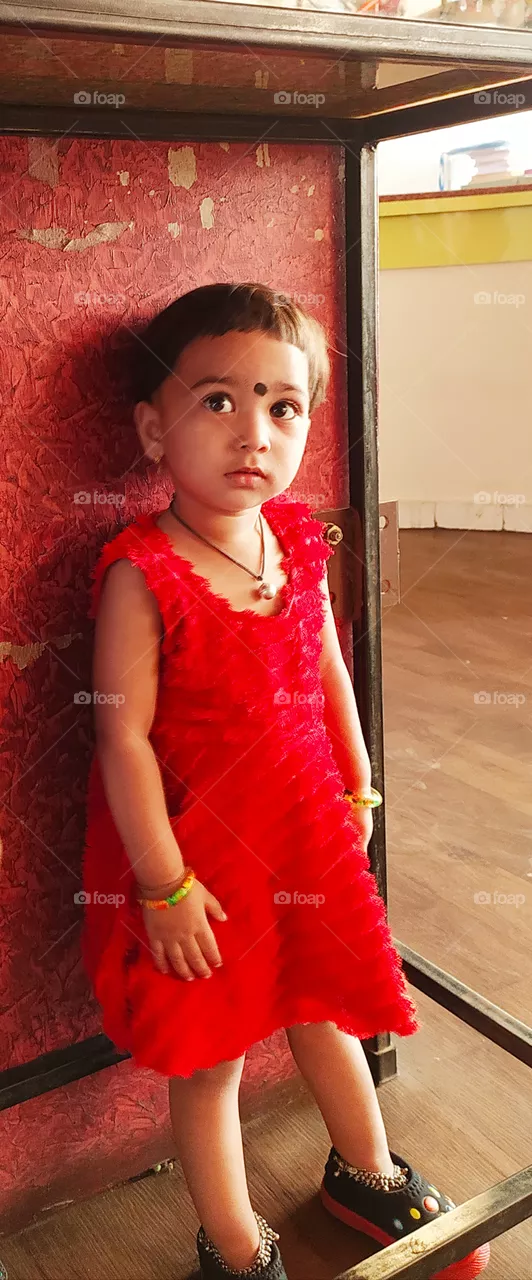 sweet red dressed angel