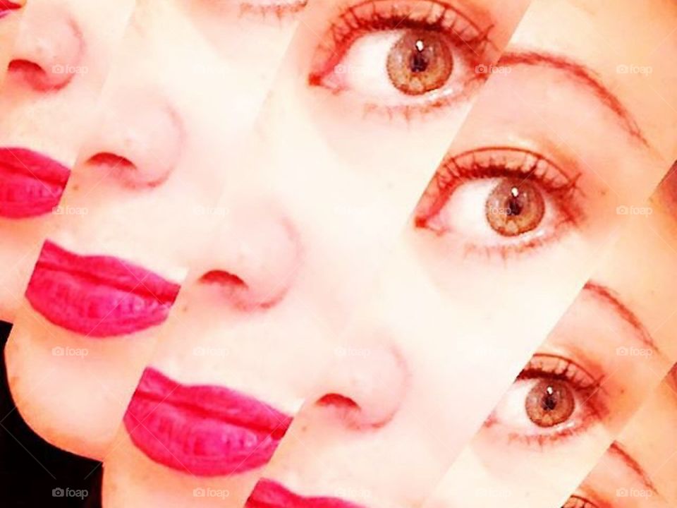 Lips and Eyes, Lady in Red