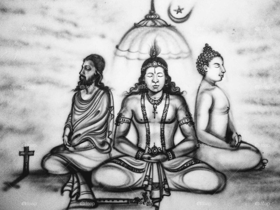 a beautiful sketch on the wall