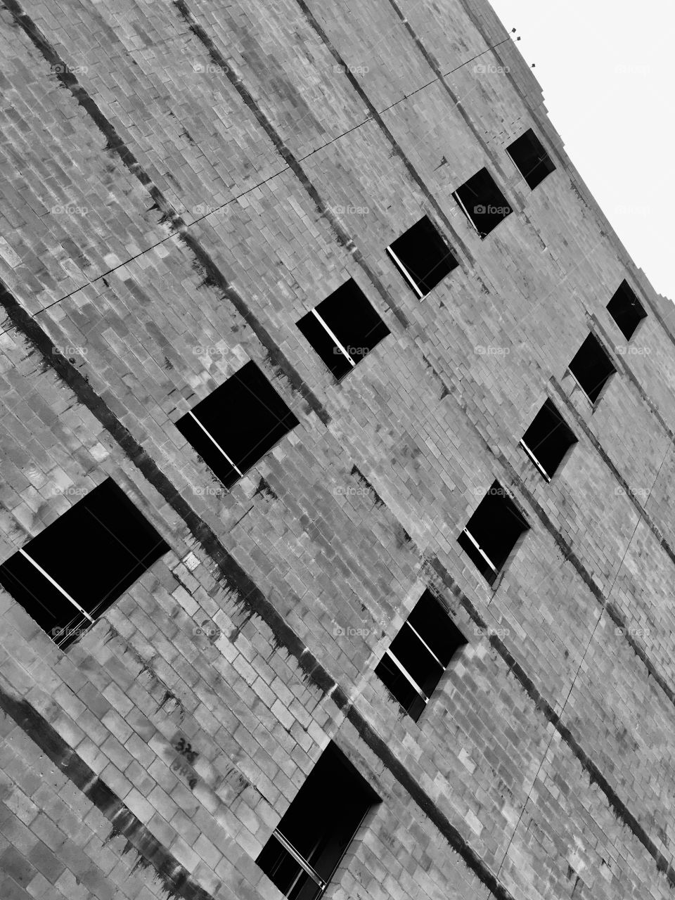 Black and white architecture building being built