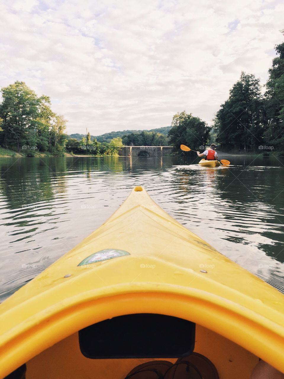 Kayak date night. A relaxing evening on the lake with my husband. 