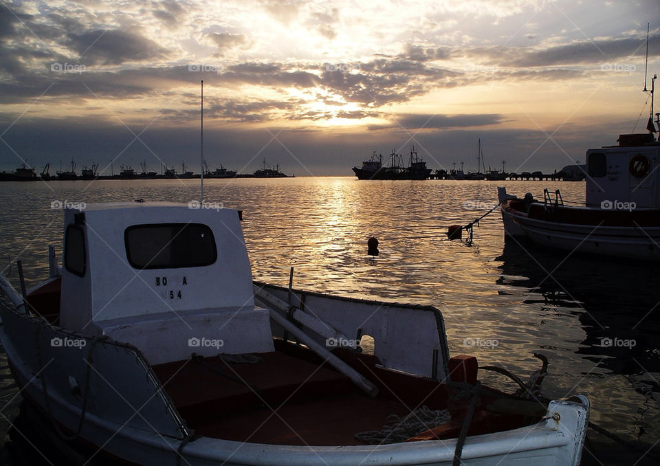 sky sunset sun boat by markfoapp