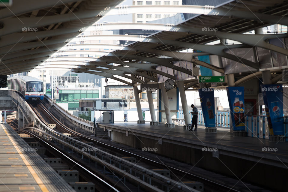 BTS public train in Bangkok 