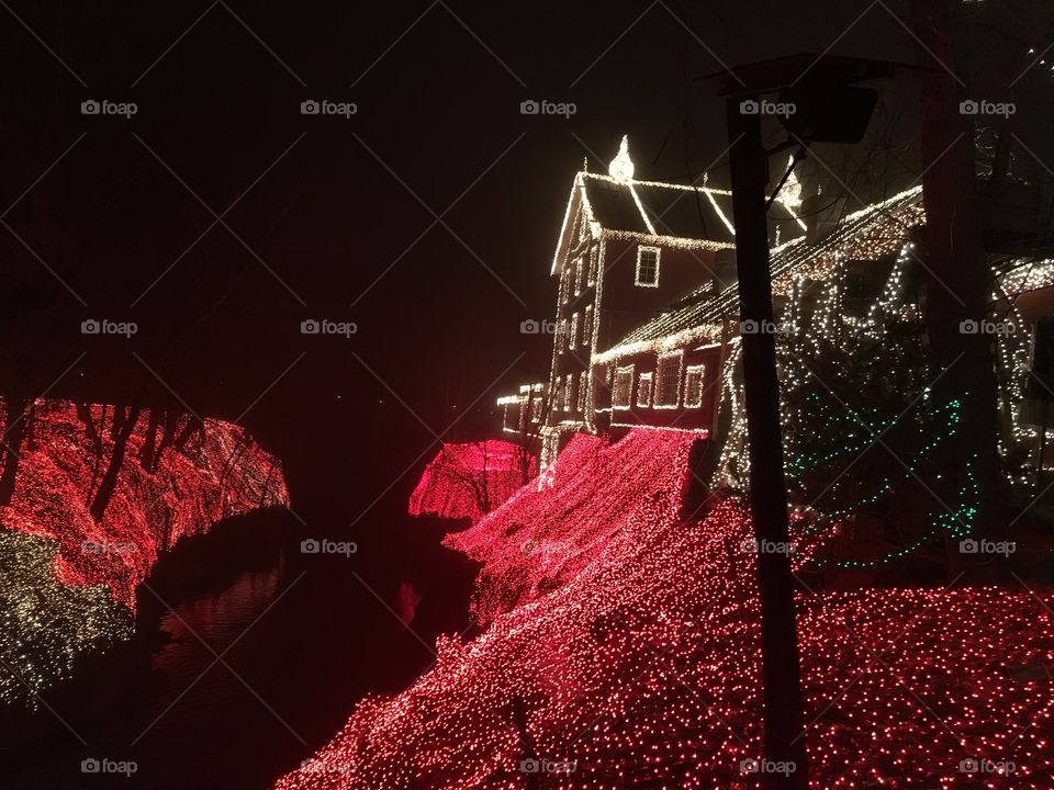 Clifton Mills Ohio Christmas light display 2015. 