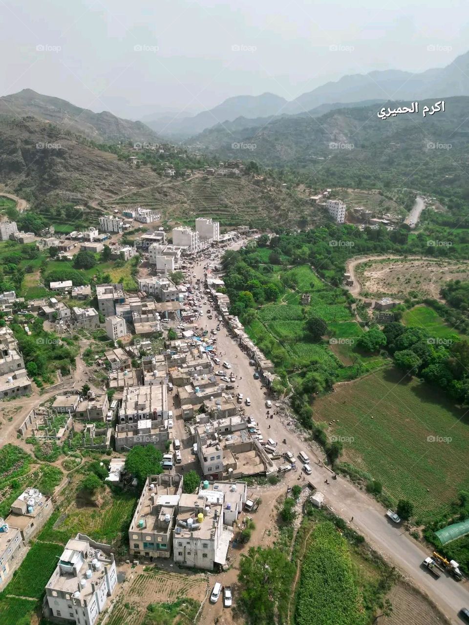 Glory be to God, the magnificent and picturesque view and the natural green trees are a view that is nothing more wonderful than it