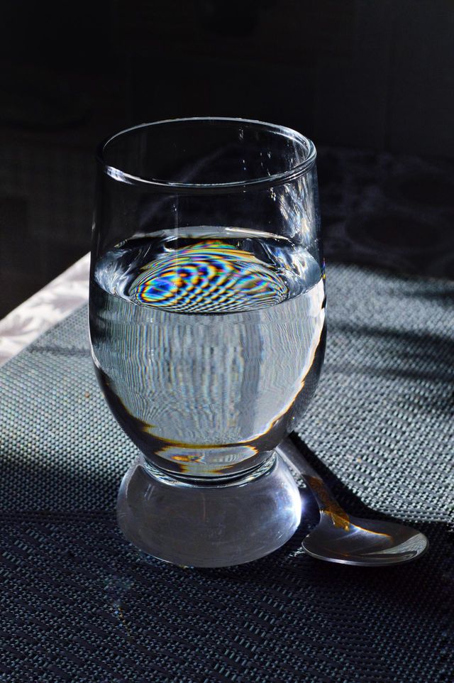 A glass of water