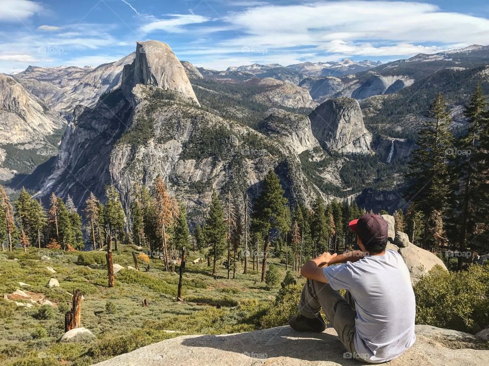 Looking out to Halfdome 