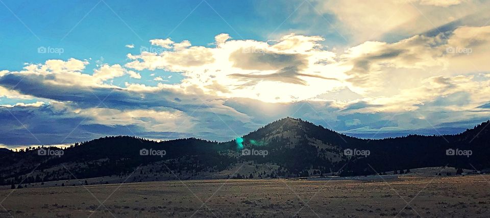 Sunlight through the clouds 