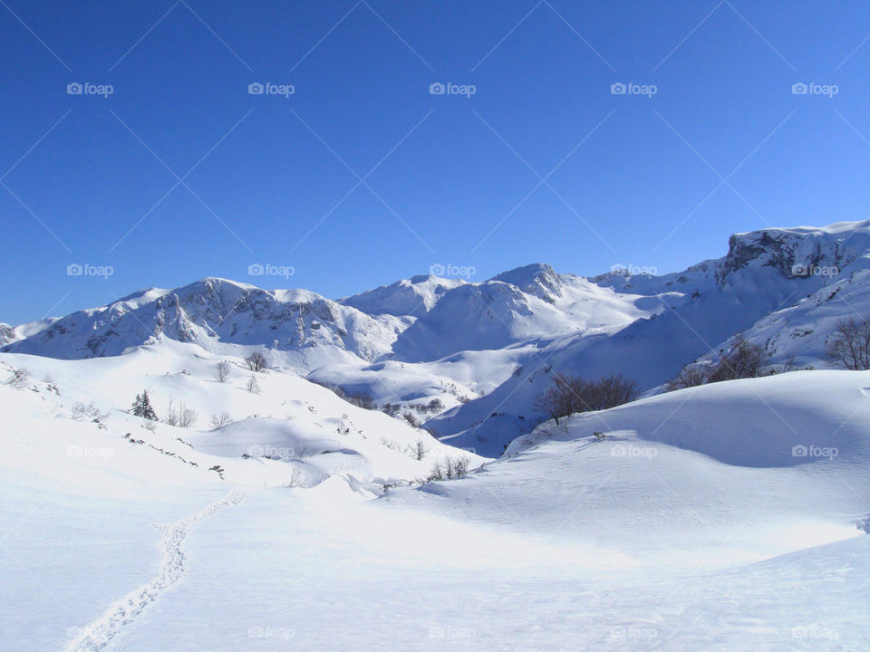 mountain winter lanscape