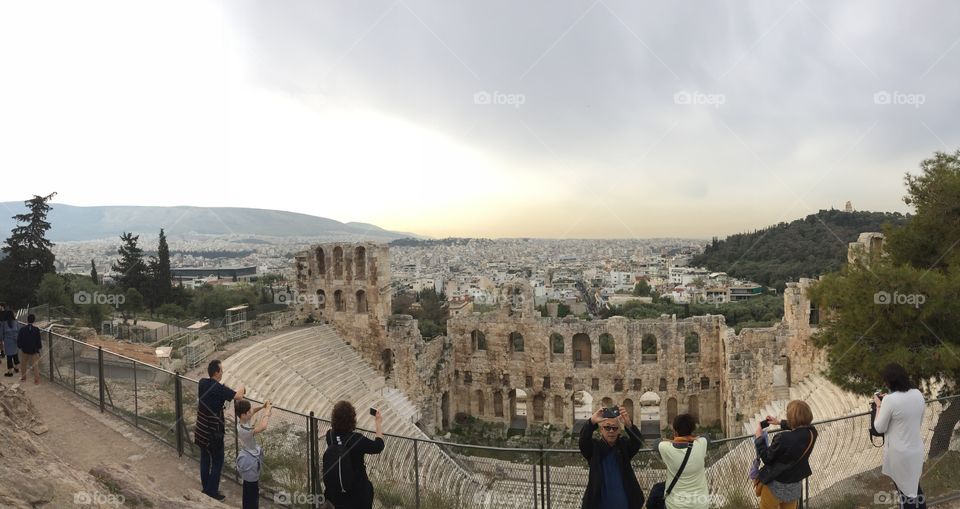 This is what represents me: my passions are animals, art, photography, music, travelling and nature. 
This picture was taken in Athens and it shows my biggest passion of all: theatre.